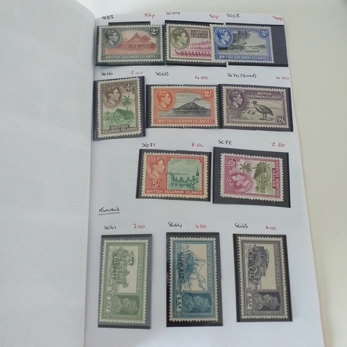 133 - Club book of un-mounted mint KGVI material, mainly UPU sets, plus defins from Bahamas, British Solom... 