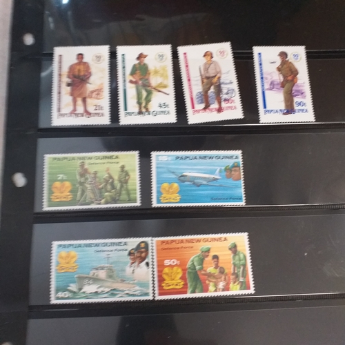 268 - Papua New Guinea small selection on 10 album pages / stock cards, mint and used with a good selectio... 