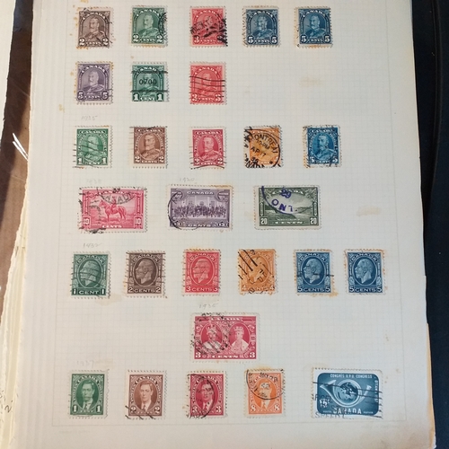 180 - Canada - Collection on 25 sheets of early used to 1980's with most issues from early 1970's being mi... 