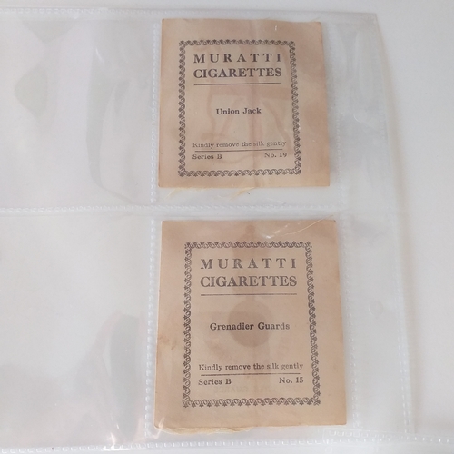 79 - Small selection of Muratti Silks incl  Series B Flags (No 19) only 1 in the set. Series B (4-18) Reg... 