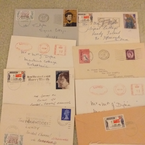 103 - GB Lundy. 18 items of mail to/from Lundy, 1960-85. All looks to be commercial covers.