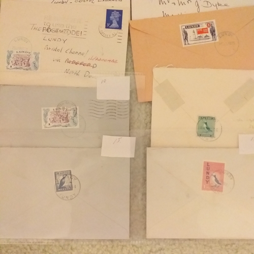103 - GB Lundy. 18 items of mail to/from Lundy, 1960-85. All looks to be commercial covers.