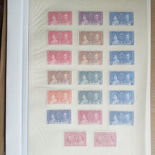 139 - Omnibus - 1937 Coronation - Mint collection on 10 album pages,apart from the Newfoundland set (14) l... 