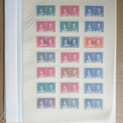 139 - Omnibus - 1937 Coronation - Mint collection on 10 album pages,apart from the Newfoundland set (14) l... 