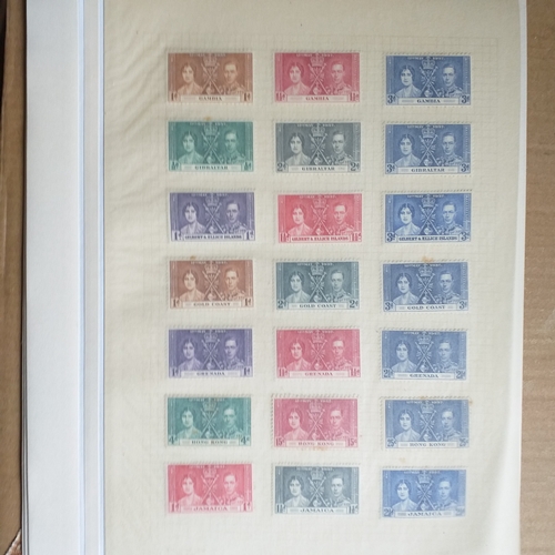 139 - Omnibus - 1937 Coronation - Mint collection on 10 album pages,apart from the Newfoundland set (14) l... 