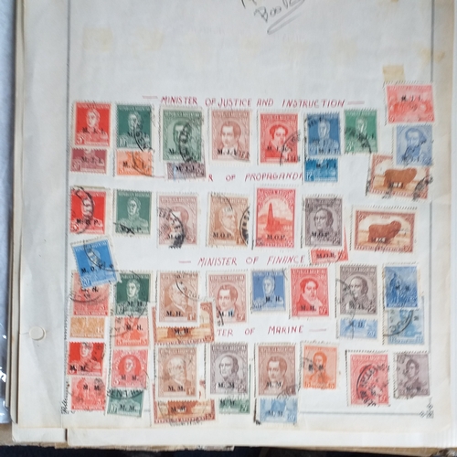 158 - Argentina collection on 30+ sheets mint and used from early to late 1920's with overprints and surch... 