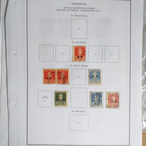 158 - Argentina collection on 30+ sheets mint and used from early to late 1920's with overprints and surch... 