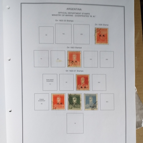 158 - Argentina collection on 30+ sheets mint and used from early to late 1920's with overprints and surch... 