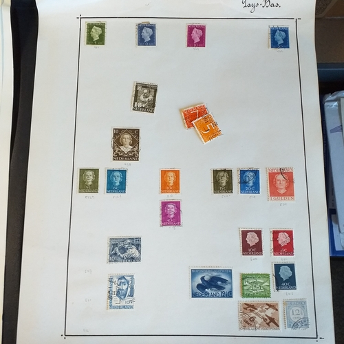 259 - Netherlands -Selection on 8 sheets from 1950s.