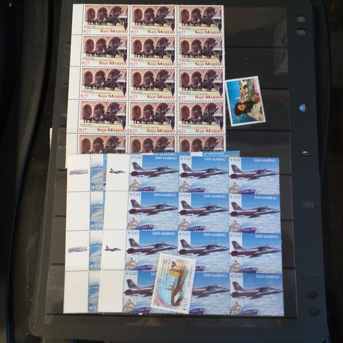 285 - San Marino 1999-2023 Dealers stock of values in blocks on large stock cards - MNH Cat 1000+, will r... 