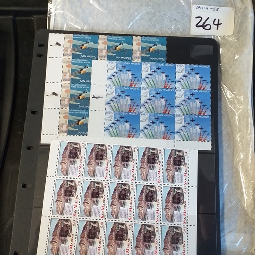 285 - San Marino 1999-2023 Dealers stock of values in blocks on large stock cards - MNH Cat 1000+, will r... 