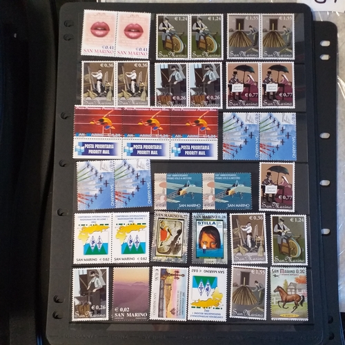 285 - San Marino 1999-2023 Dealers stock of values in blocks on large stock cards - MNH Cat 1000+, will r... 