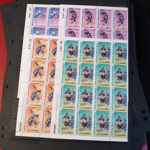 285 - San Marino 1999-2023 Dealers stock of values in blocks on large stock cards - MNH Cat 1000+, will r... 