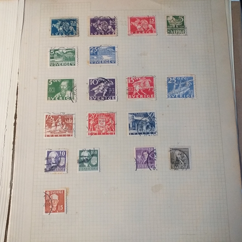 294 - Mainly used collection of Swedish Definitives from early to 1950/60's on 7 pages - 213 stamps.