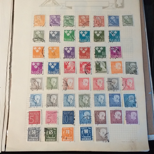 294 - Mainly used collection of Swedish Definitives from early to 1950/60's on 7 pages - 213 stamps.