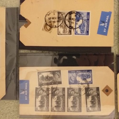 426 - GB.  5 parcel tags with 'Castle' high values, including multiples.  Unusual.