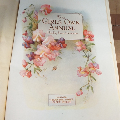 57 - Girls Own' Annuals, Vol 40 (XL) and 42 (XLII), 1919 & 1921 edited by Flora Klickman, monthly copies ... 