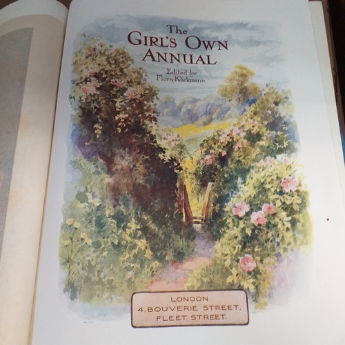 57 - Girls Own' Annuals, Vol 40 (XL) and 42 (XLII), 1919 & 1921 edited by Flora Klickman, monthly copies ... 