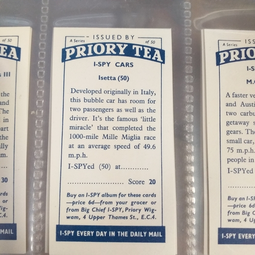 68 - 2 sets of 'Priory Tea' cards. 1964 'Cars' Series 13 (50) and 1956  'People in Uniform' (24) both in ... 