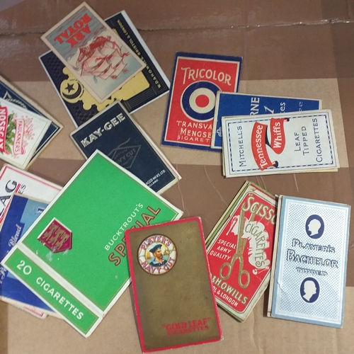 80 - Cigarette packets - small lot of 30+ packet fronts 1940's-1960's, variable condition