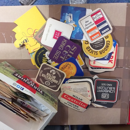 81 - Beermats - 140 mats 1960's-1980's mostly tobaco advertising all in VG condition.