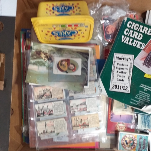 84 - Box of assorted ephemera: cards, postcards, catalogues, magazines etc.