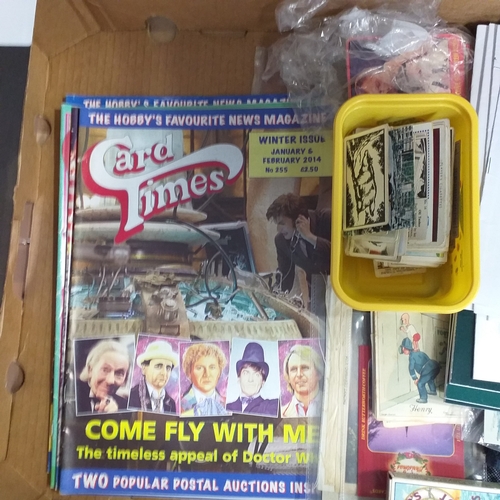 84 - Box of assorted ephemera: cards, postcards, catalogues, magazines etc.