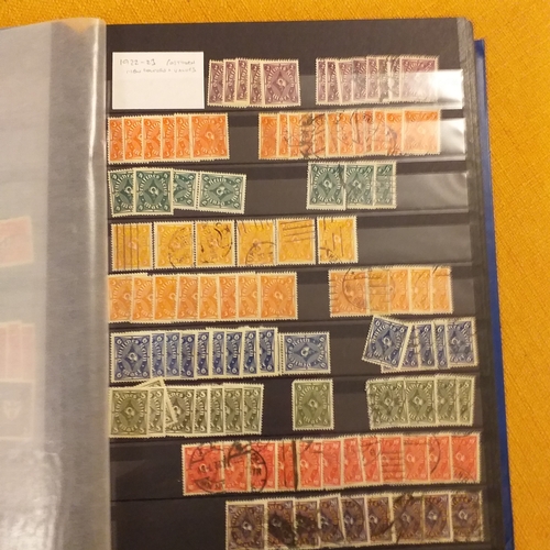 35 - Box containing a large accumulation of Germany related material - large stock book with issues from ... 