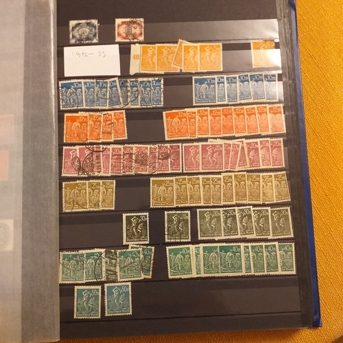 35 - Box containing a large accumulation of Germany related material - large stock book with issues from ... 