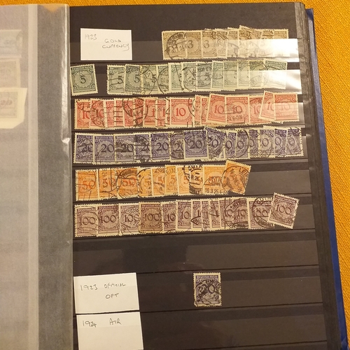 35 - Box containing a large accumulation of Germany related material - large stock book with issues from ... 