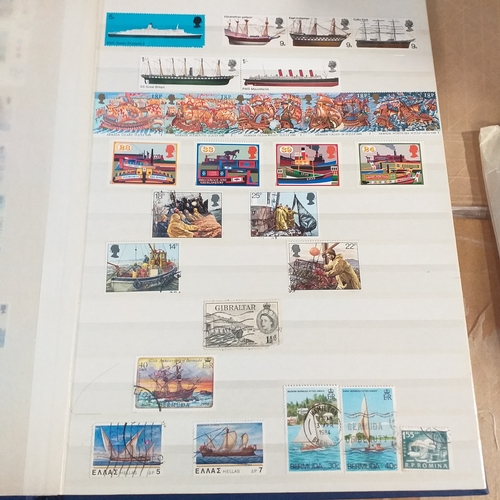 120 - Small Thematic collection in a blue 8 page/16 side stockbook, mostly GB/Regionals depicting marine r... 
