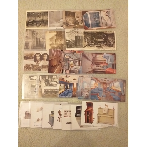 73 - Postcards - Royal connections (Trains, Dolls Houses, Tool sheds etc) 23 cards all in very good condi... 