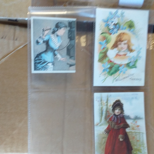 78 - American Trade Cards 1880-1910 Sewing Machines and threads, 11 different, generally very good condit... 