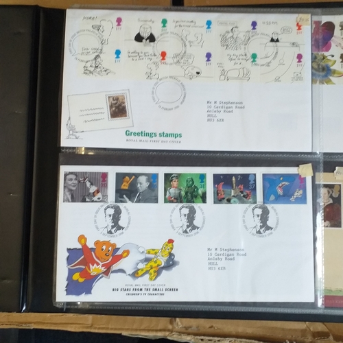 109 - Green cover album containing 39 superb condition GB FDC's from 1996-1999.