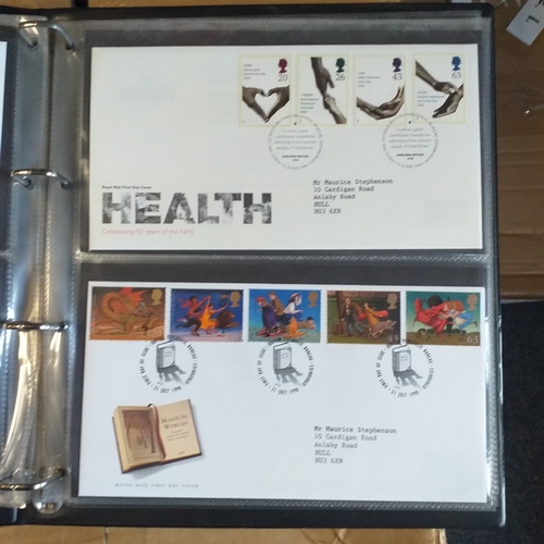 109 - Green cover album containing 39 superb condition GB FDC's from 1996-1999.