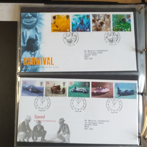 109 - Green cover album containing 39 superb condition GB FDC's from 1996-1999.
