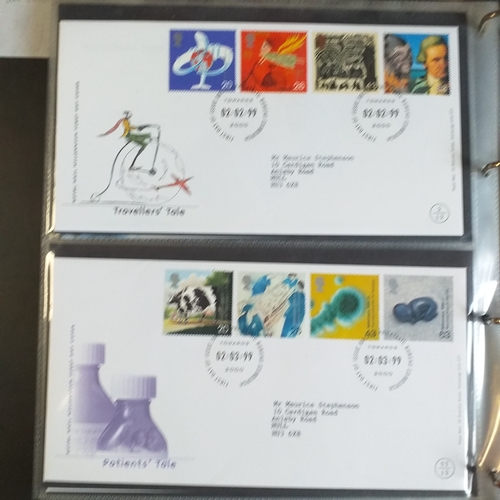 109 - Green cover album containing 39 superb condition GB FDC's from 1996-1999.