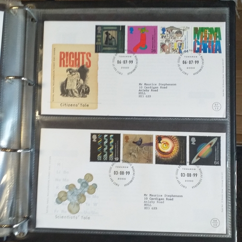 109 - Green cover album containing 39 superb condition GB FDC's from 1996-1999.