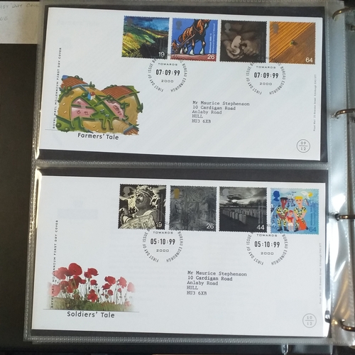 109 - Green cover album containing 39 superb condition GB FDC's from 1996-1999.