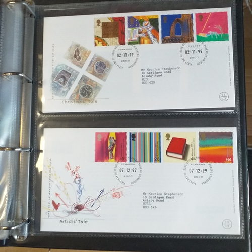 109 - Green cover album containing 39 superb condition GB FDC's from 1996-1999.