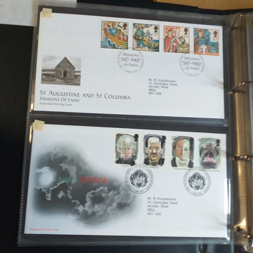 109 - Green cover album containing 39 superb condition GB FDC's from 1996-1999.