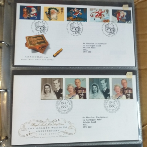 109 - Green cover album containing 39 superb condition GB FDC's from 1996-1999.