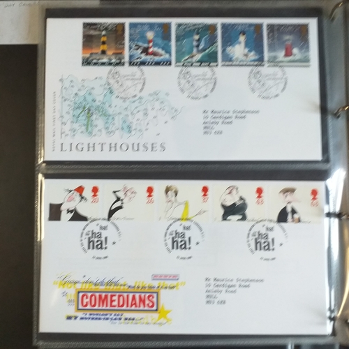 109 - Green cover album containing 39 superb condition GB FDC's from 1996-1999.