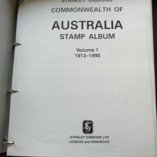 118 - Box contains 7 Stanley Gibbons Maroon 4 Ring Binders ? no leaves.  All in excellent condition.