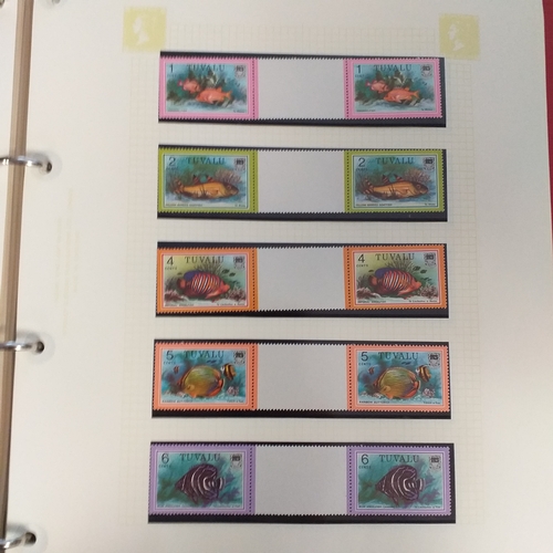 141 - Seychelles, St Kitts and Nevis Gutter Pairs un-mounted mint collection in SG Avon Stamp Album looks ... 