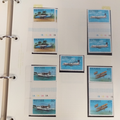 141 - Seychelles, St Kitts and Nevis Gutter Pairs un-mounted mint collection in SG Avon Stamp Album looks ... 