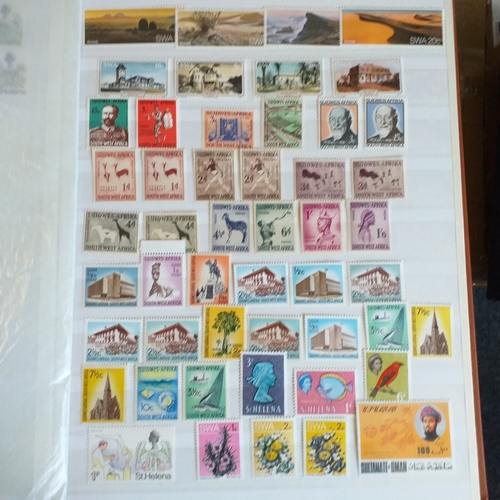 142 - Brown Lighthouse 16 page/32 sides stockbook - with mostly un-mounted mint selections.  Mostly Pacifi... 