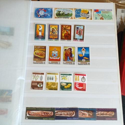 142 - Brown Lighthouse 16 page/32 sides stockbook - with mostly un-mounted mint selections.  Mostly Pacifi... 