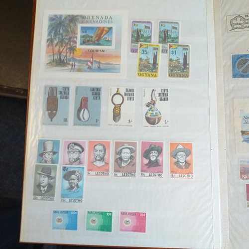 142 - Brown Lighthouse 16 page/32 sides stockbook - with mostly un-mounted mint selections.  Mostly Pacifi... 