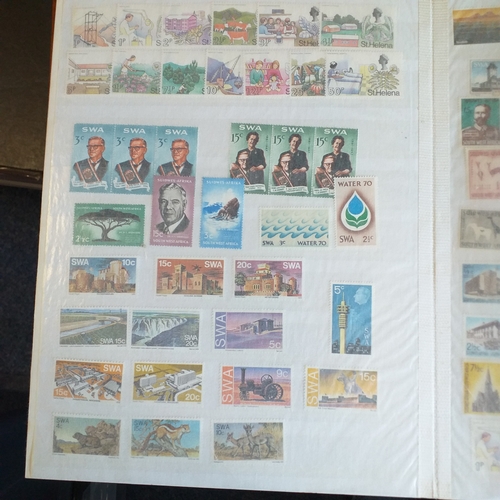 142 - Brown Lighthouse 16 page/32 sides stockbook - with mostly un-mounted mint selections.  Mostly Pacifi... 